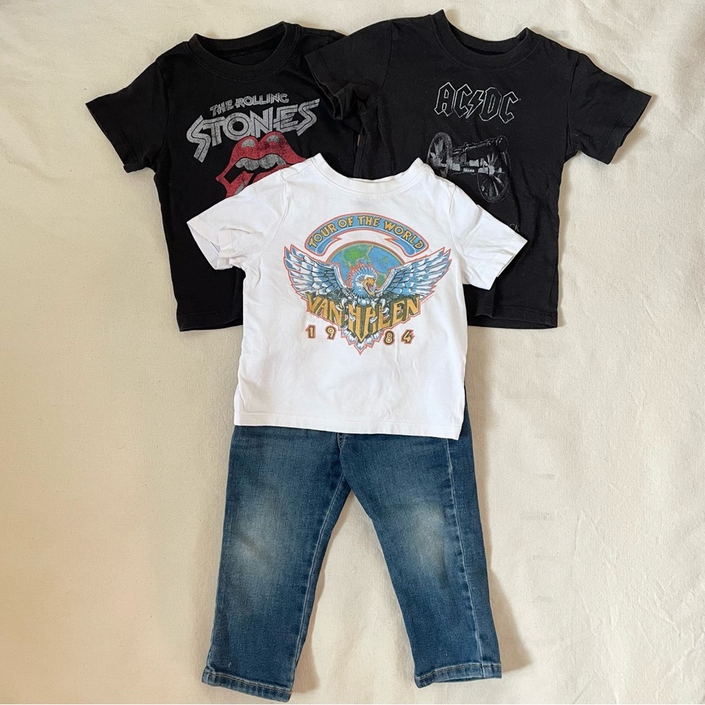 Van Halen Rolling Stones AC/DC Concert Target Tees w/ Gap Jeans Outfits